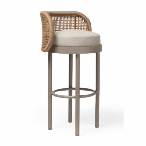 Banqueta Cumbuco - Conforto e Estilo com Estrutura de Alumínio e Acabamento em Fibra Sintética